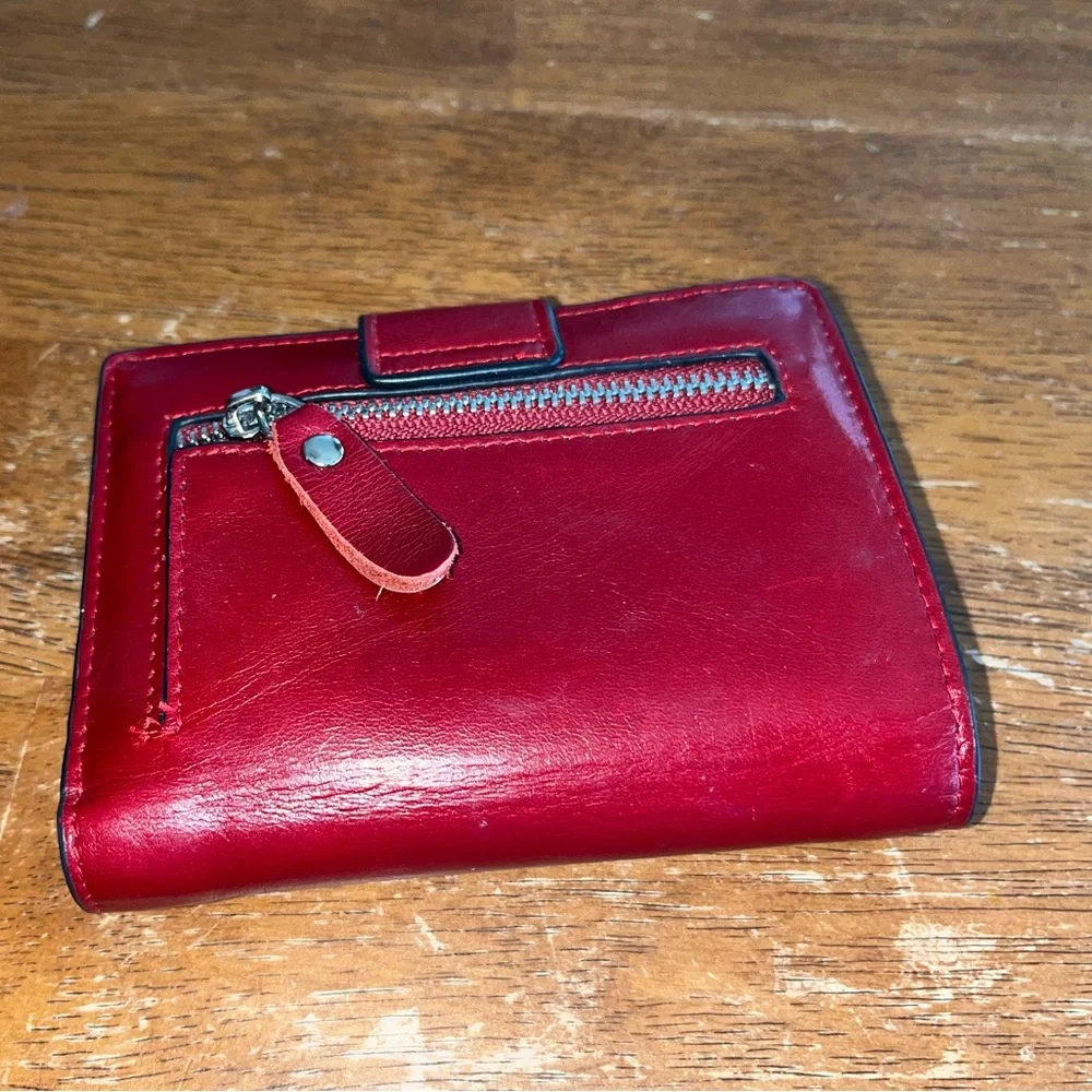 Bostanten Red Leather Wallet